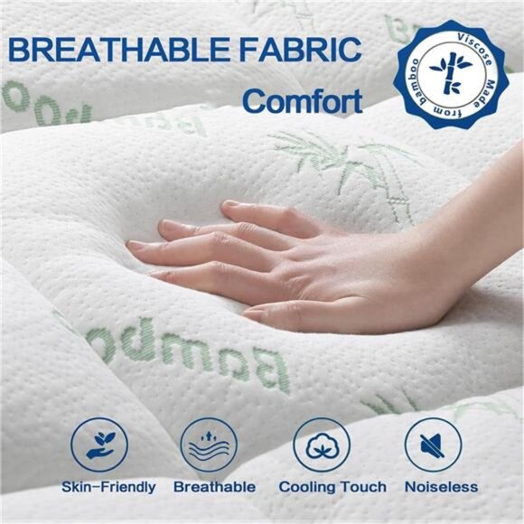 Mattress Topper King Size, Cooling Extra Thick Breathable Viscose - Picture 3 of 7
